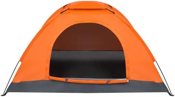Camping Dome Tent, Waterproof Camping Dome Tent with Portable Carry Bag, Automatic Pop Up Quick Shelter for Backpacking, Trip, Hiking, Outing, Medium, Orange, SY-LHJ2-67989550