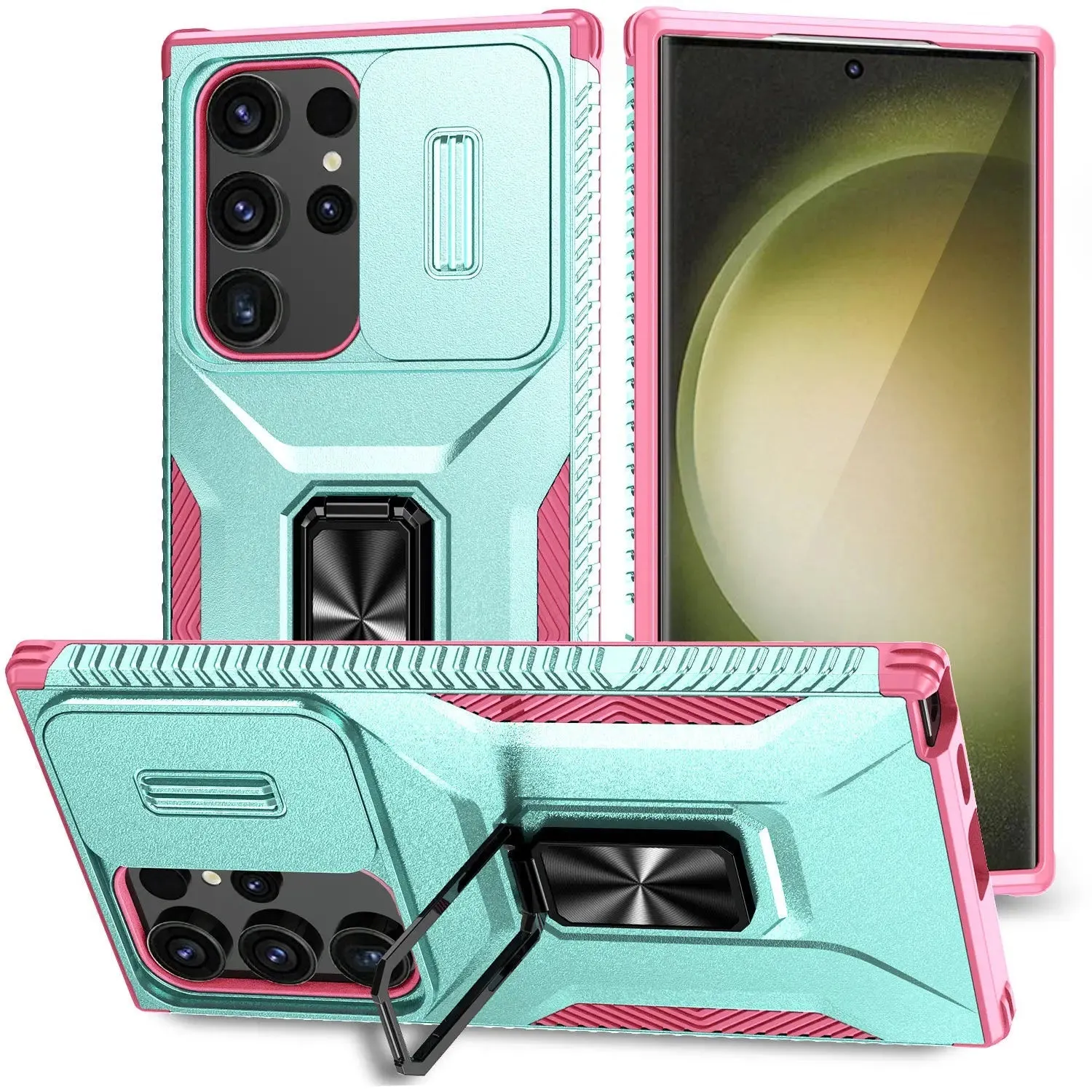 CamSlide 360 Ring Stand Case | Galaxy S24 Ultra | Military-Grade Shockproof