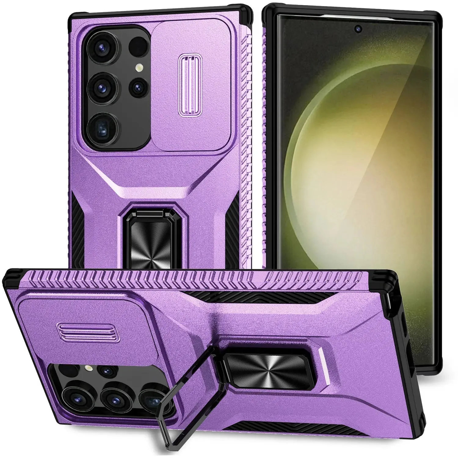 CamSlide 360 Ring Stand Case | Galaxy S24 Ultra | Military-Grade Shockproof