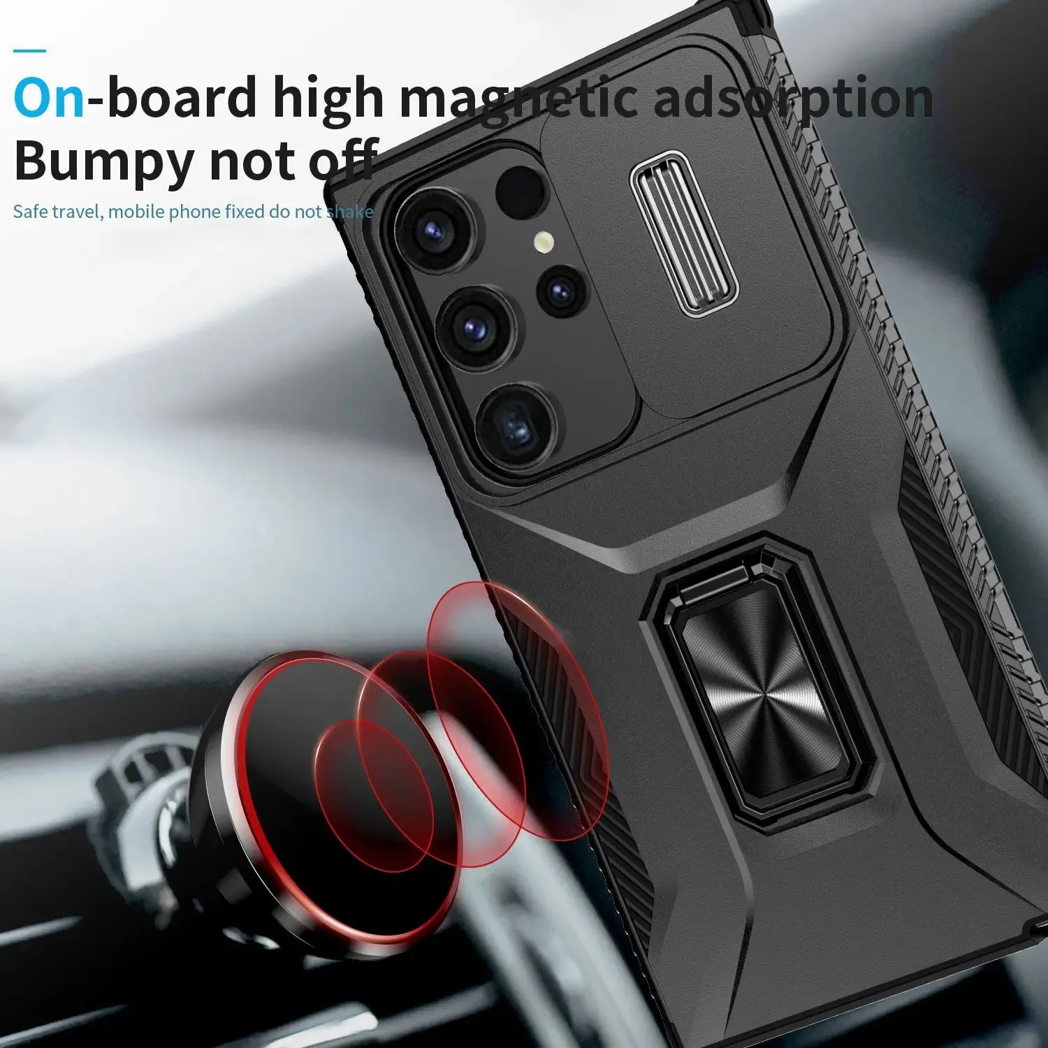 CamSlide 360 Ring Stand Case | Galaxy S24 Ultra | Military-Grade Shockproof