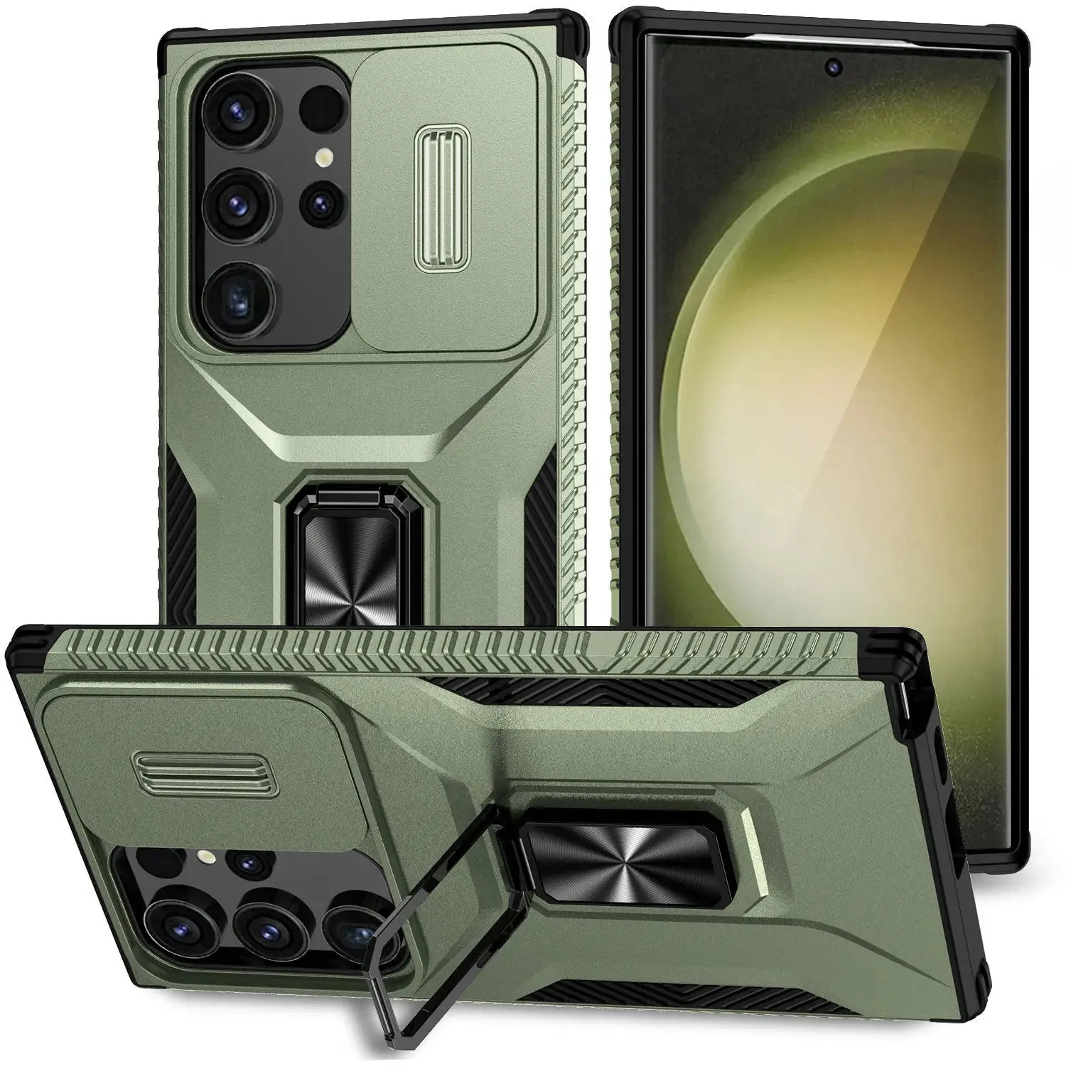 CamSlide 360 Ring Stand Case | Galaxy S24 Ultra | Military-Grade Shockproof
