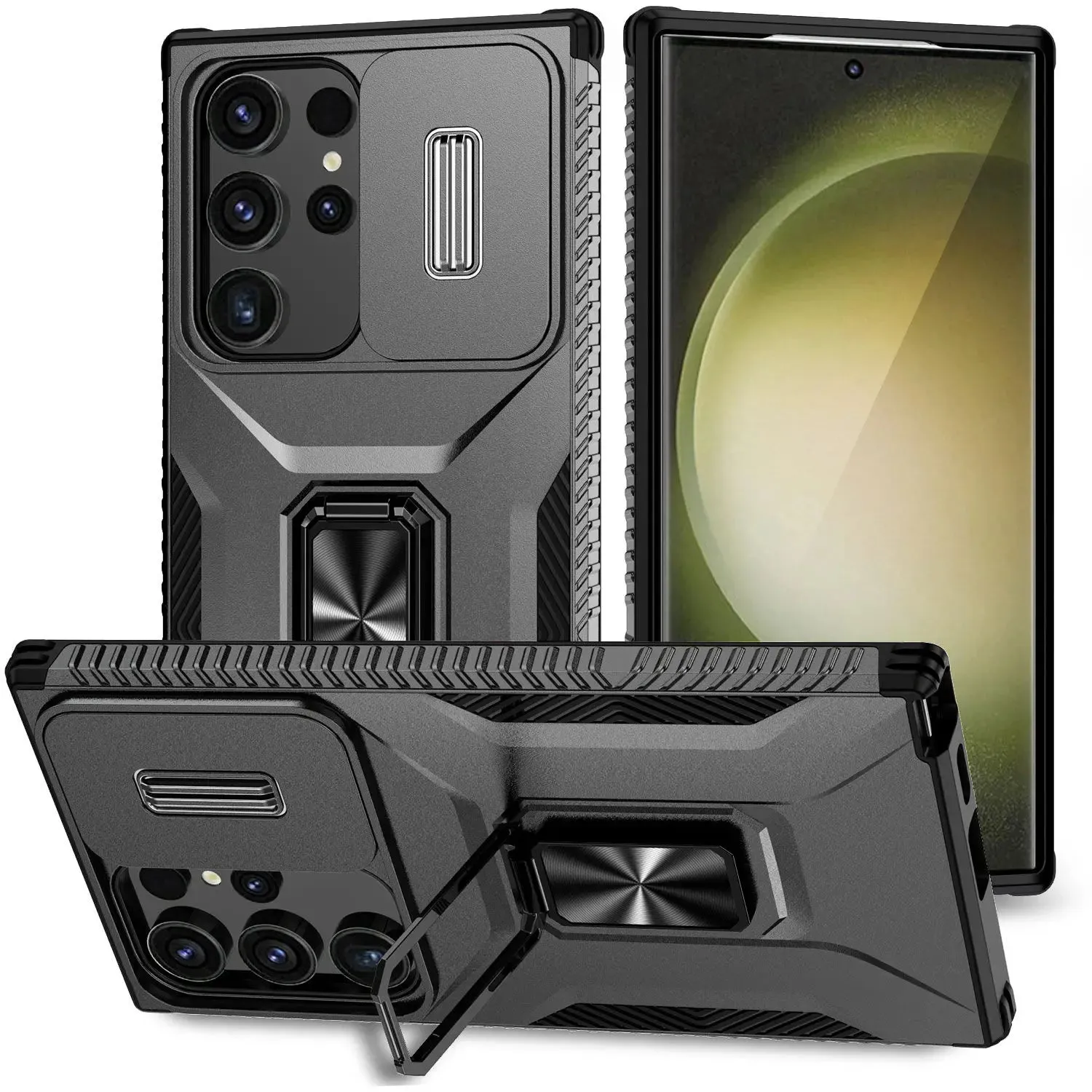 CamSlide 360 Ring Stand Case | Galaxy S24 Ultra | Military-Grade Shockproof