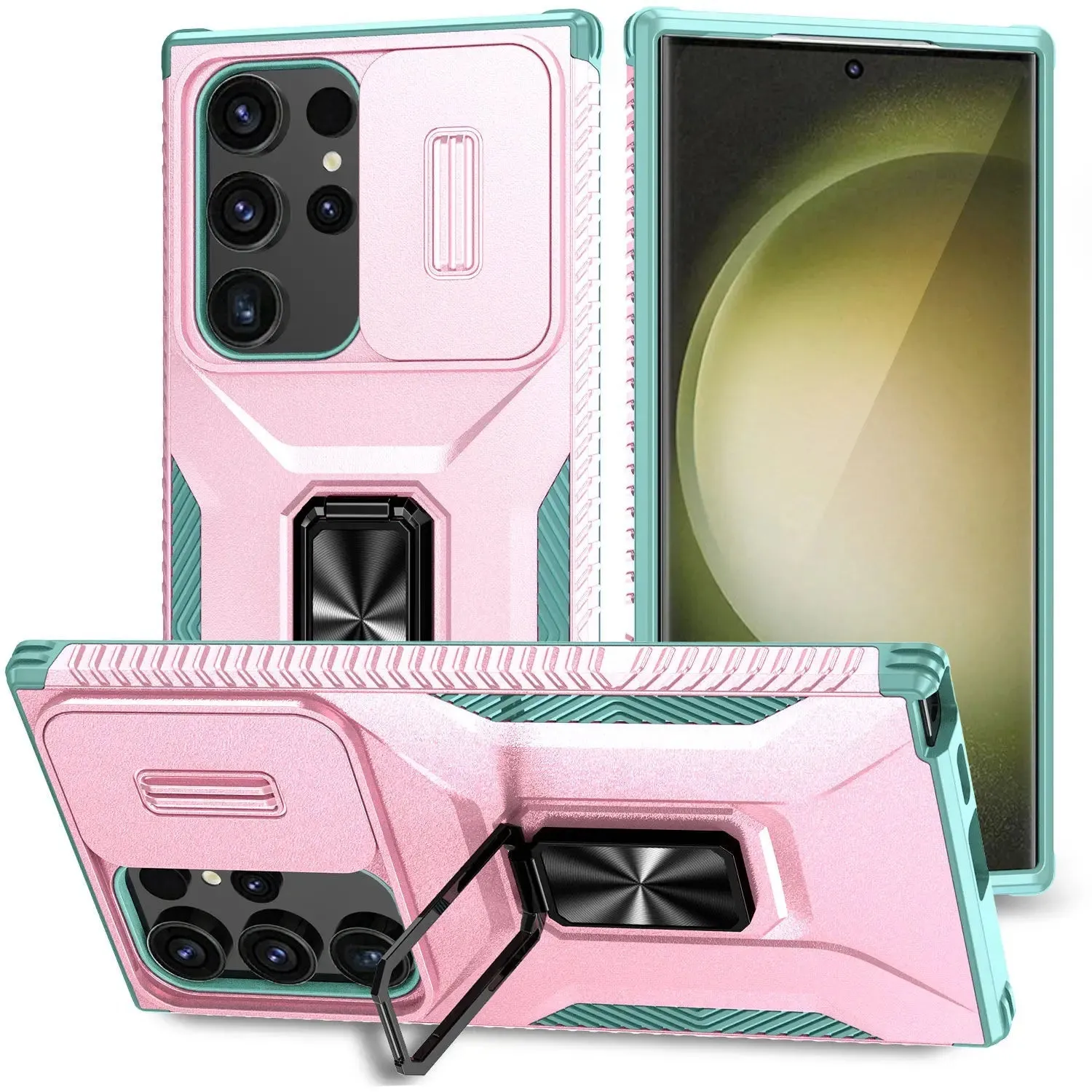 CamSlide 360 Ring Stand Case | Galaxy S24 Ultra | Military-Grade Shockproof