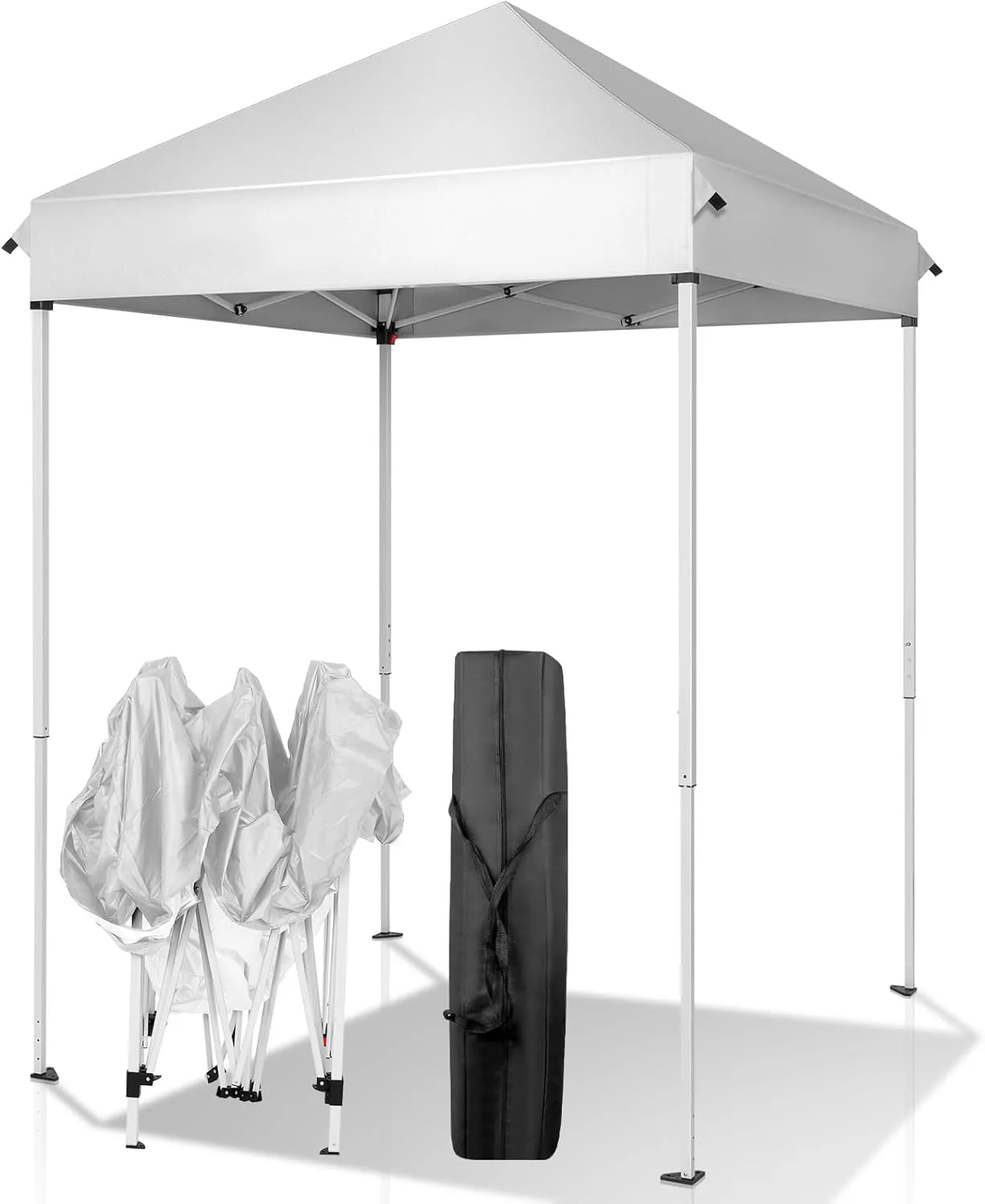 Canopy Tent 5x5 feet Party Tent Gazebo Canopy Commercial Shelter Shelter Wedding Party Easy Pop Up 5X5ft, Outdoor Beach Instant Sun Shelter,Portable Tent Commercial, White