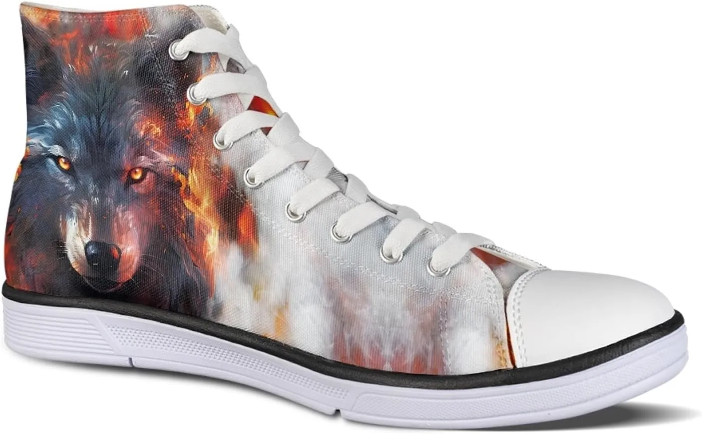 Canvas Shoes for Women Lightweight High Top Sneakers Teens Girls Cute Printed Lace Up Casual Classic Walking Shoes
