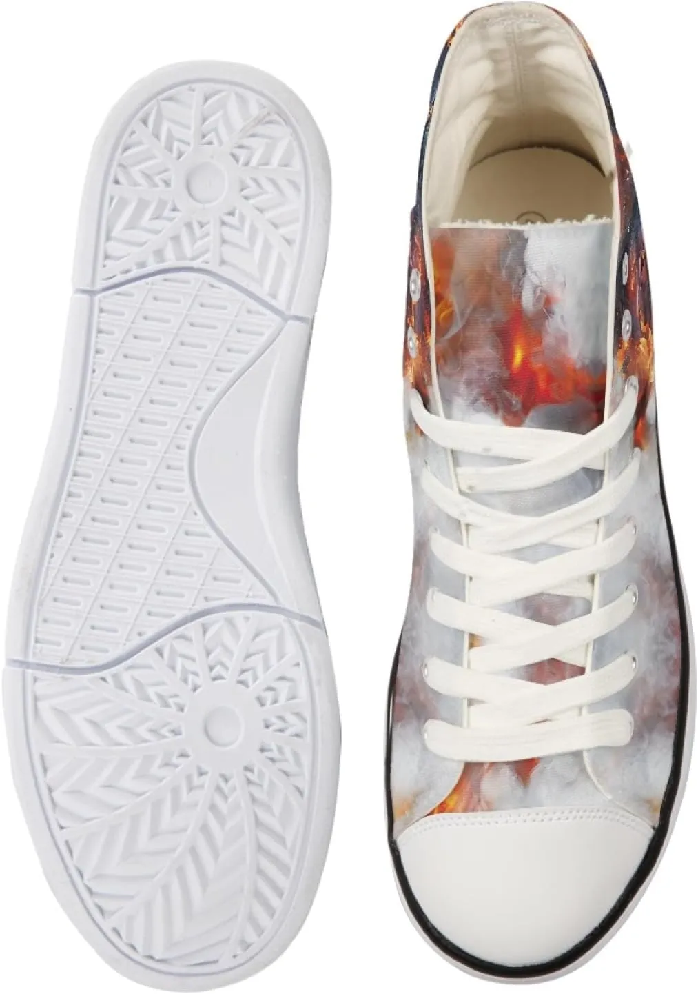Canvas Shoes for Women Lightweight High Top Sneakers Teens Girls Cute Printed Lace Up Casual Classic Walking Shoes
