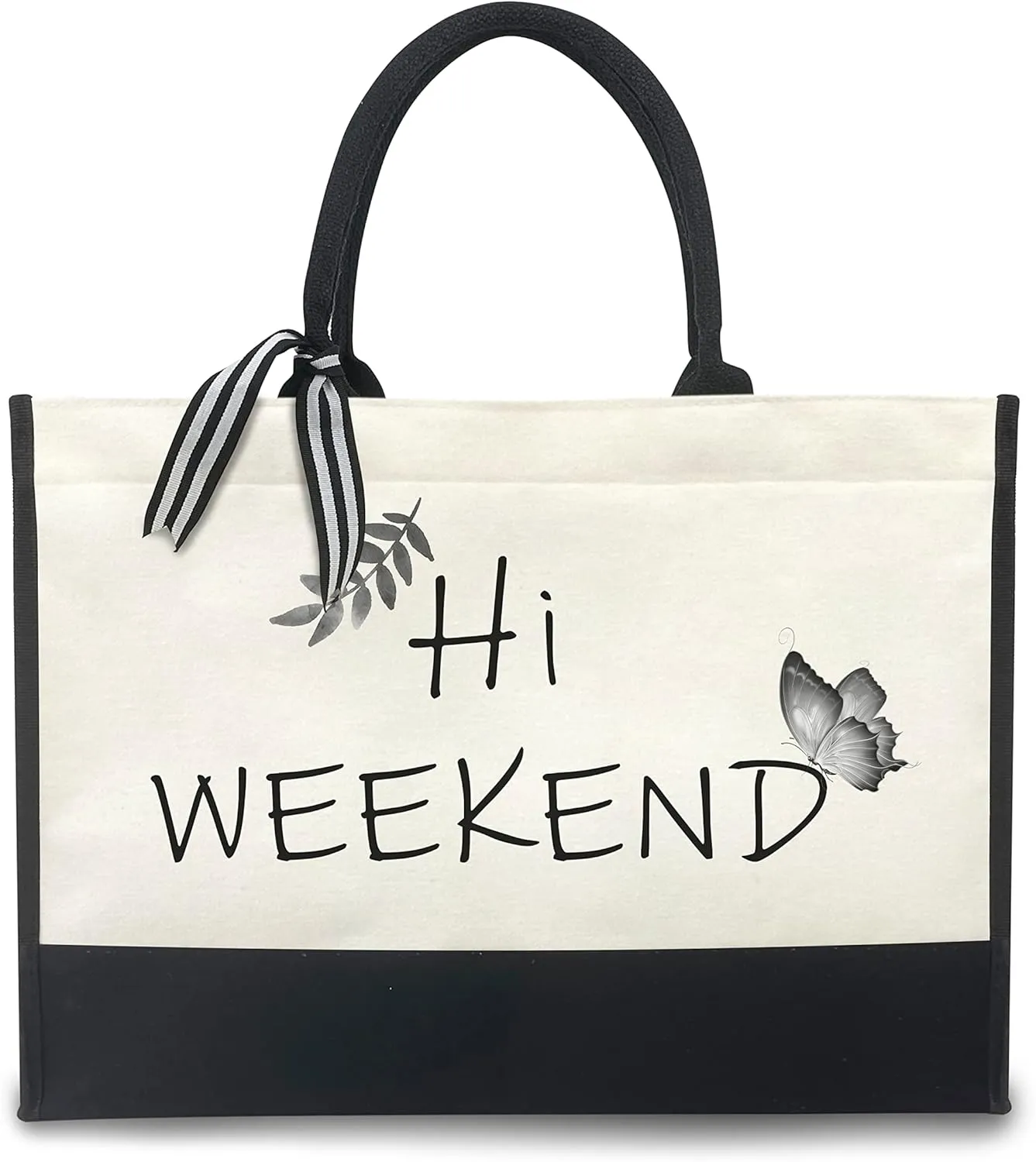 Canvas Tote Bag for Women - Beach Bag, Cat Lovers Tote, Bride & Bridesmaid Gift