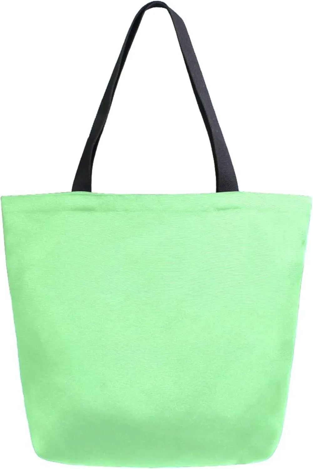 Canvas Tote Bag Pale Green Reusable Grocery Bag Travel Bag Handbag Top Handle Shoulder Bags Eco Friendly Tote Shopping Bag