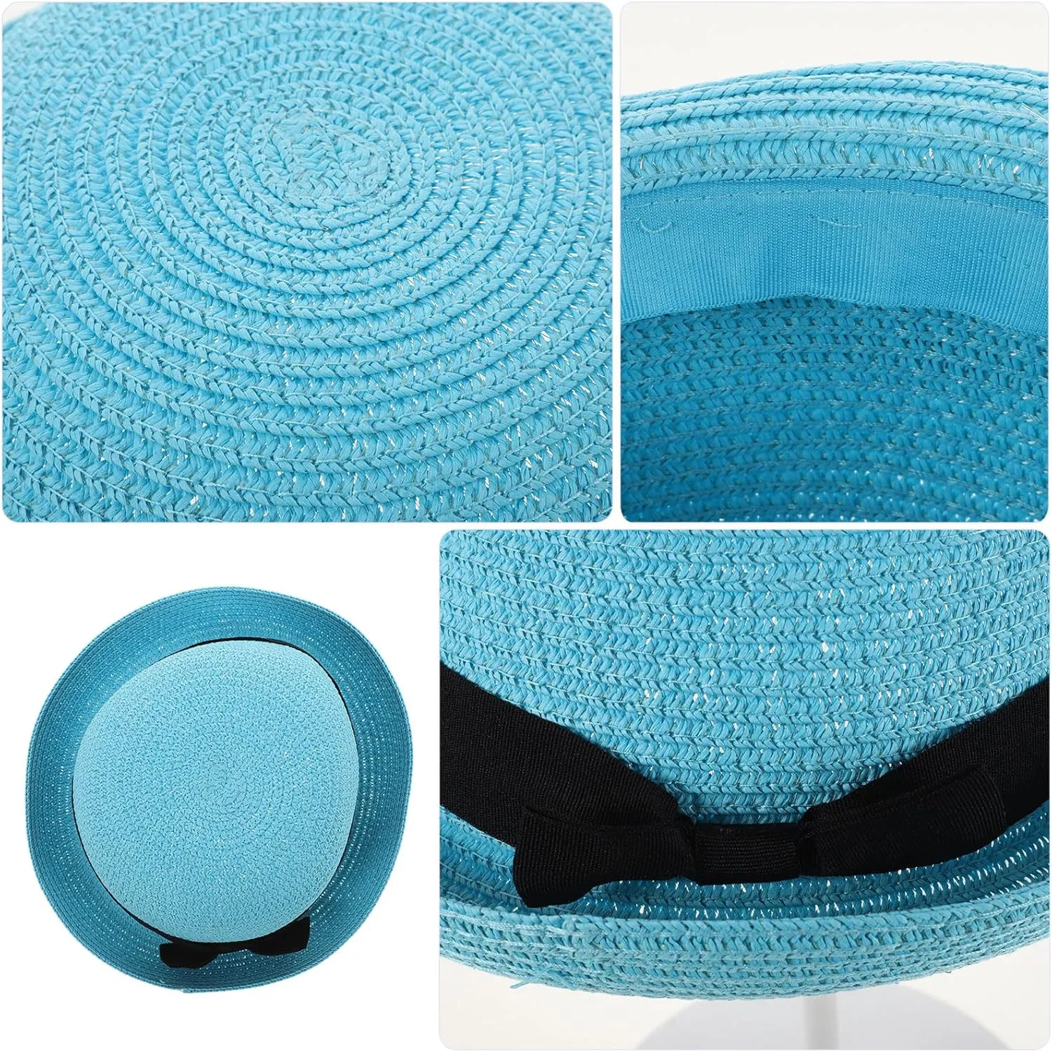 Caps for Men Straw Bowler Hat Mens Straw Hats Mens Caps Women’s Hat Foldable Sun Hat Wide Brim Dome Sun