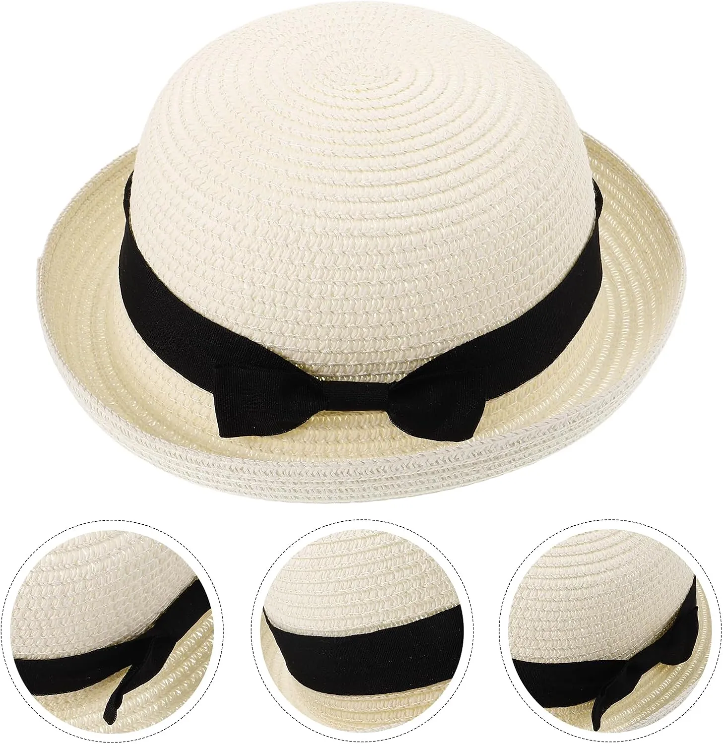 Caps for Men Straw Bowler Hat Mens Straw Hats Mens Caps Women’s Hat Foldable Sun Hat Wide Brim Dome Sun