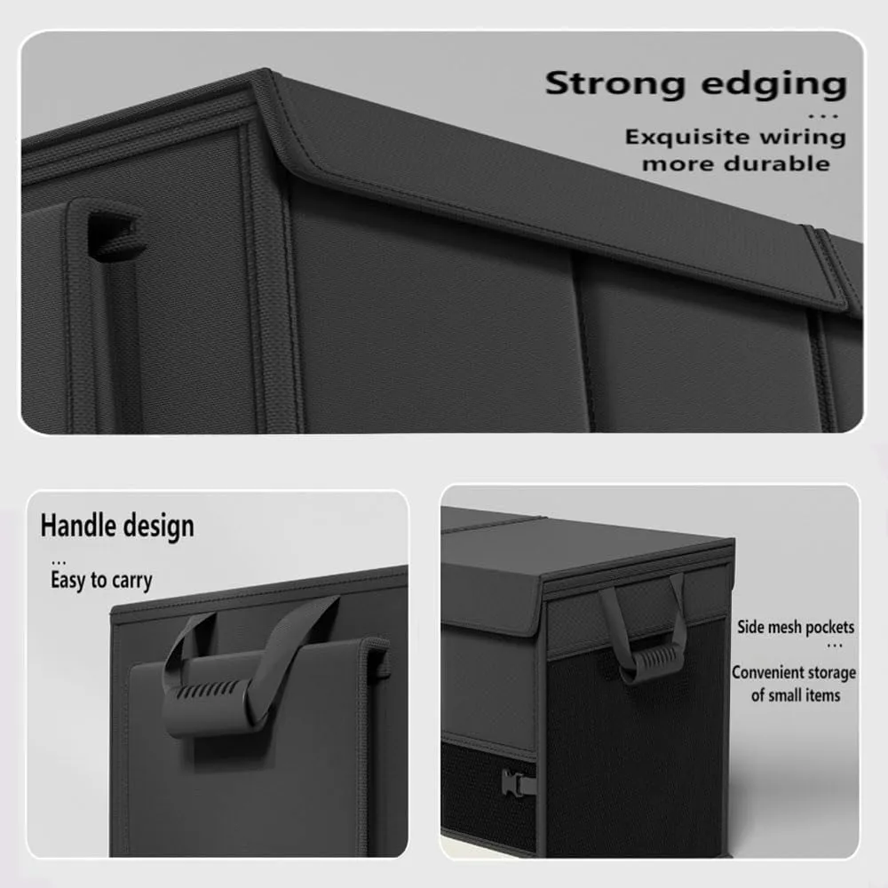 Car Trunk Organizer For Volkswagen VW Atlas (7-seater) 2018 2019 2020 2021 2022 2023 2024 2025, With Velcro Large Capacity Foldable Waterproof Multi Layer Design Portable Travel Bag
