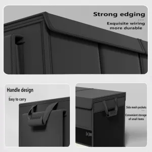 Car Trunk Organizer For Volkswagen VW Atlas (7-seater) 2018 2019 2020 2021 2022 2023 2024 2025, With Velcro Large Capacity Foldable Waterproof Multi Layer Design Portable Travel Bag