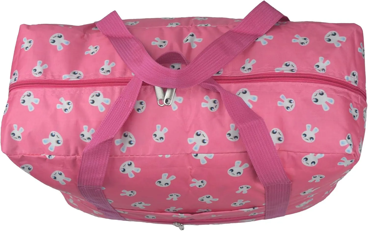 Carry On Water-Resistant Multi-function Duffel bag Collapsible Hand luggage bags for travel Large Lightweight, Storage Bags with Reinforced Handle (90L, Pink rabbit)