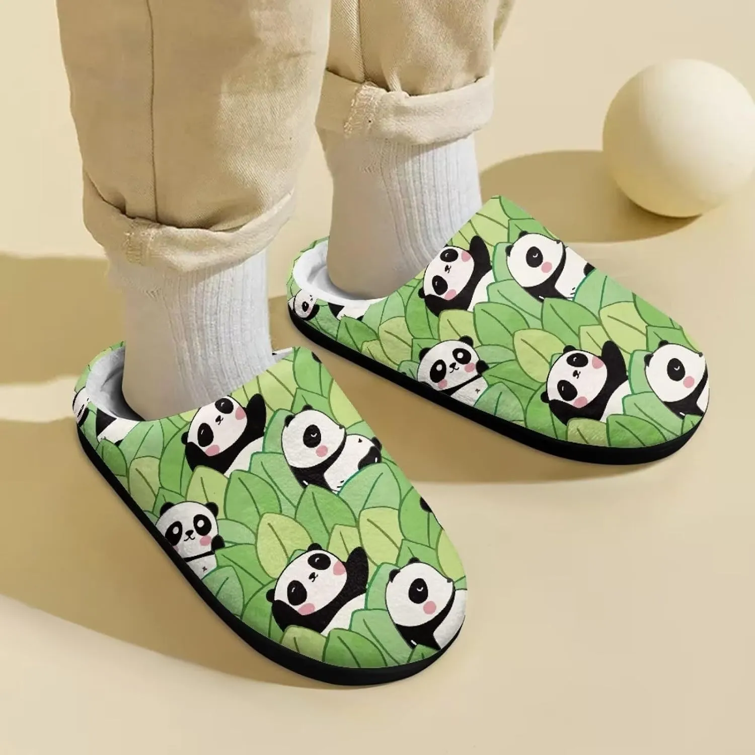 Cartoon Animal Children's Plush Slippers for Little Girls Boys Slip On Warm Fuzzy Winter Slippers Lightweight Soft Indoor House Shoes SizeUS 9-15