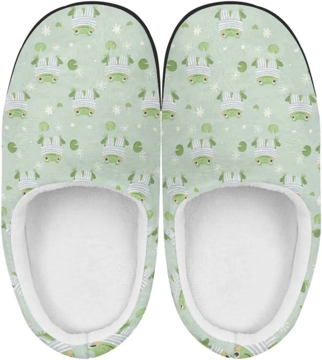 Cartoon Animal Children's Plush Slippers for Little Girls Boys Slip On Warm Fuzzy Winter Slippers Lightweight Soft Indoor House Shoes SizeUS 9-15