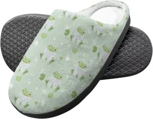 Cartoon Animal Children's Plush Slippers for Little Girls Boys Slip On Warm Fuzzy Winter Slippers Lightweight Soft Indoor House Shoes SizeUS 9-15