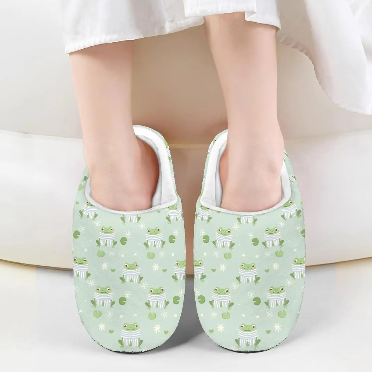 Cartoon Animal Children's Plush Slippers for Little Girls Boys Slip On Warm Fuzzy Winter Slippers Lightweight Soft Indoor House Shoes SizeUS 9-15