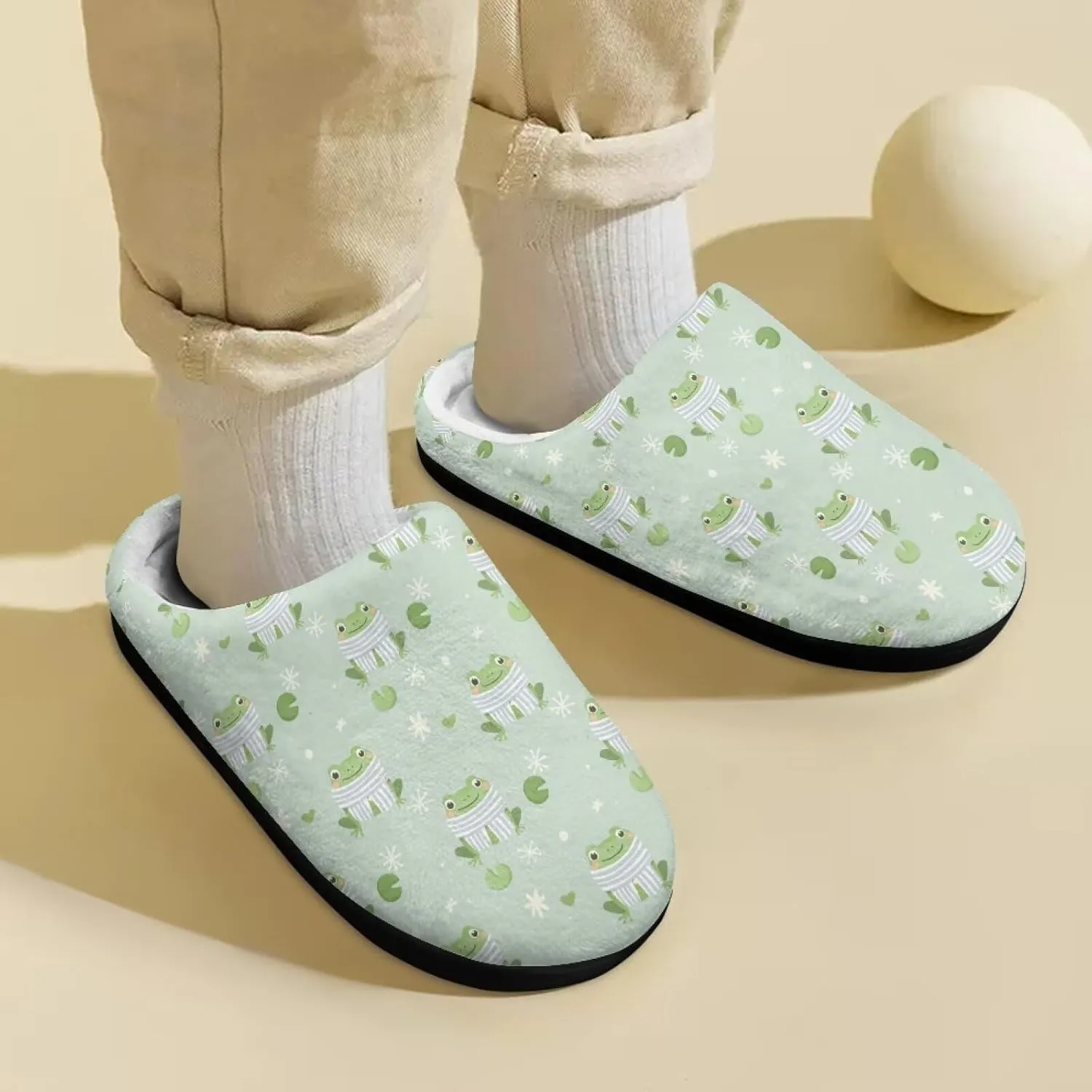 Cartoon Animal Children's Plush Slippers for Little Girls Boys Slip On Warm Fuzzy Winter Slippers Lightweight Soft Indoor House Shoes SizeUS 9-15