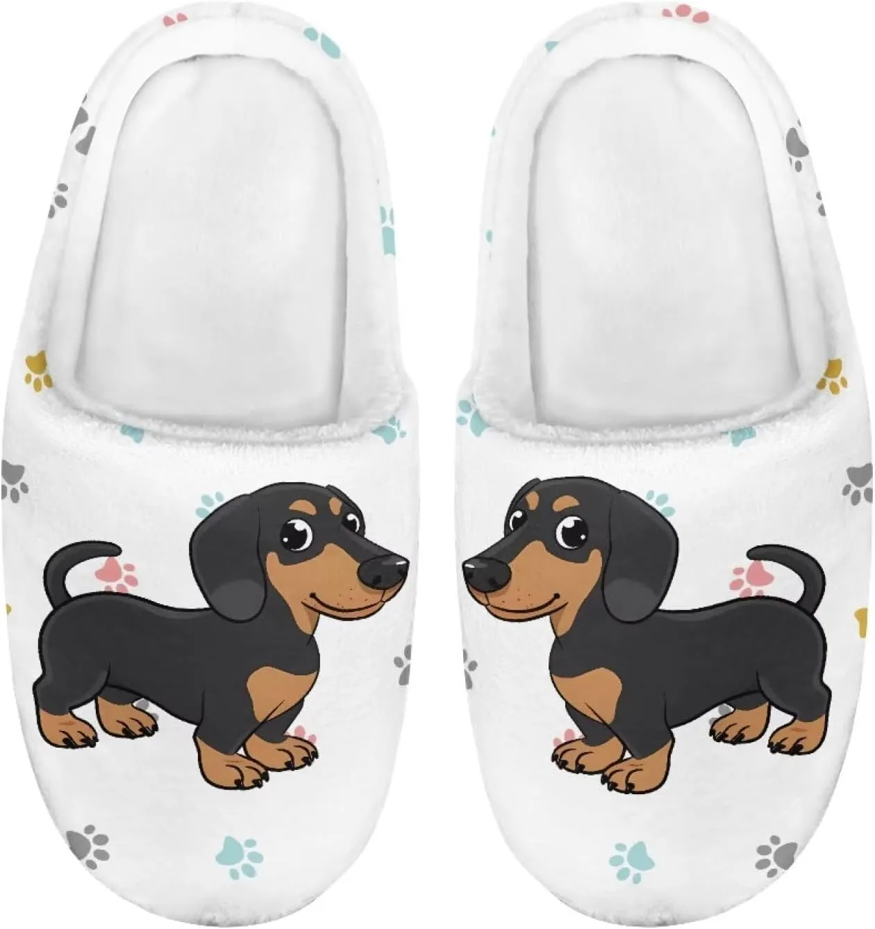 Cartoon Animal Children's Plush Slippers Washable House Slippers Cute Patterns Comfortable Flannel Indoor Winter Shoes SizeUS 9-15