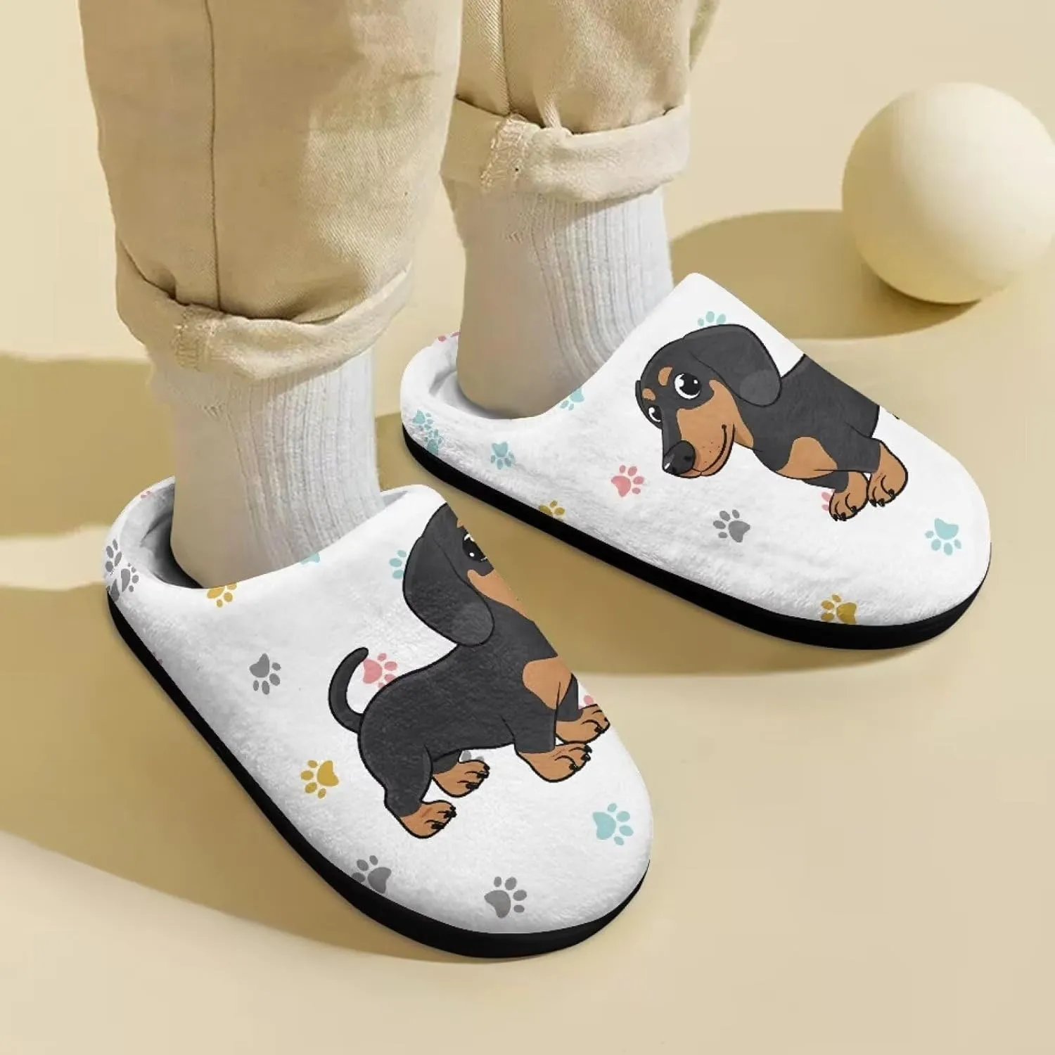 Cartoon Animal Children's Plush Slippers Washable House Slippers Cute Patterns Comfortable Flannel Indoor Winter Shoes SizeUS 9-15