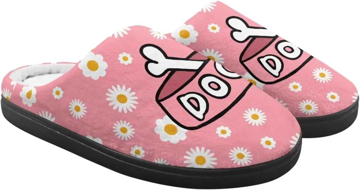 Cartoon Animal Children's Plush Slippers Washable House Slippers Cute Patterns Comfortable Flannel Indoor Winter Shoes SizeUS 9-15