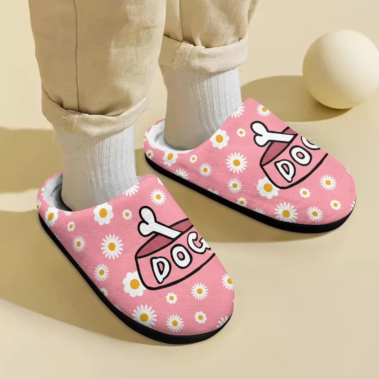 Cartoon Animal Children's Plush Slippers Washable House Slippers Cute Patterns Comfortable Flannel Indoor Winter Shoes SizeUS 9-15