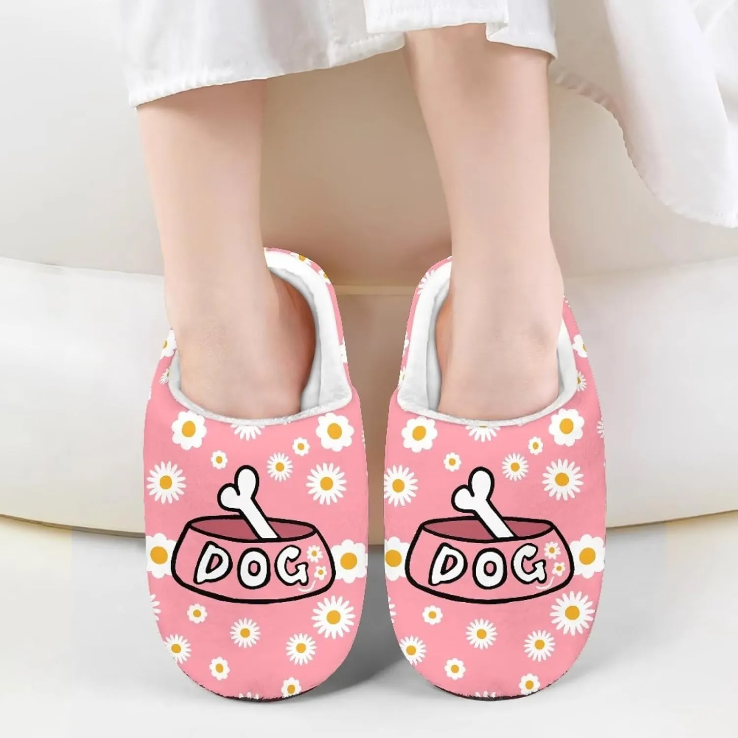 Cartoon Animal Children's Plush Slippers Washable House Slippers Cute Patterns Comfortable Flannel Indoor Winter Shoes SizeUS 9-15