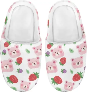 Cartoon Animal Children's Plush Slippers Washable House Slippers Cute Patterns Comfortable Flannel Indoor Winter Shoes SizeUS 9-15