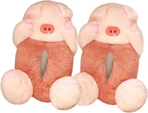 Cartoon animal crocodile cotton slippers cute winter home warm indoor and outdoor plush men and women's shoes