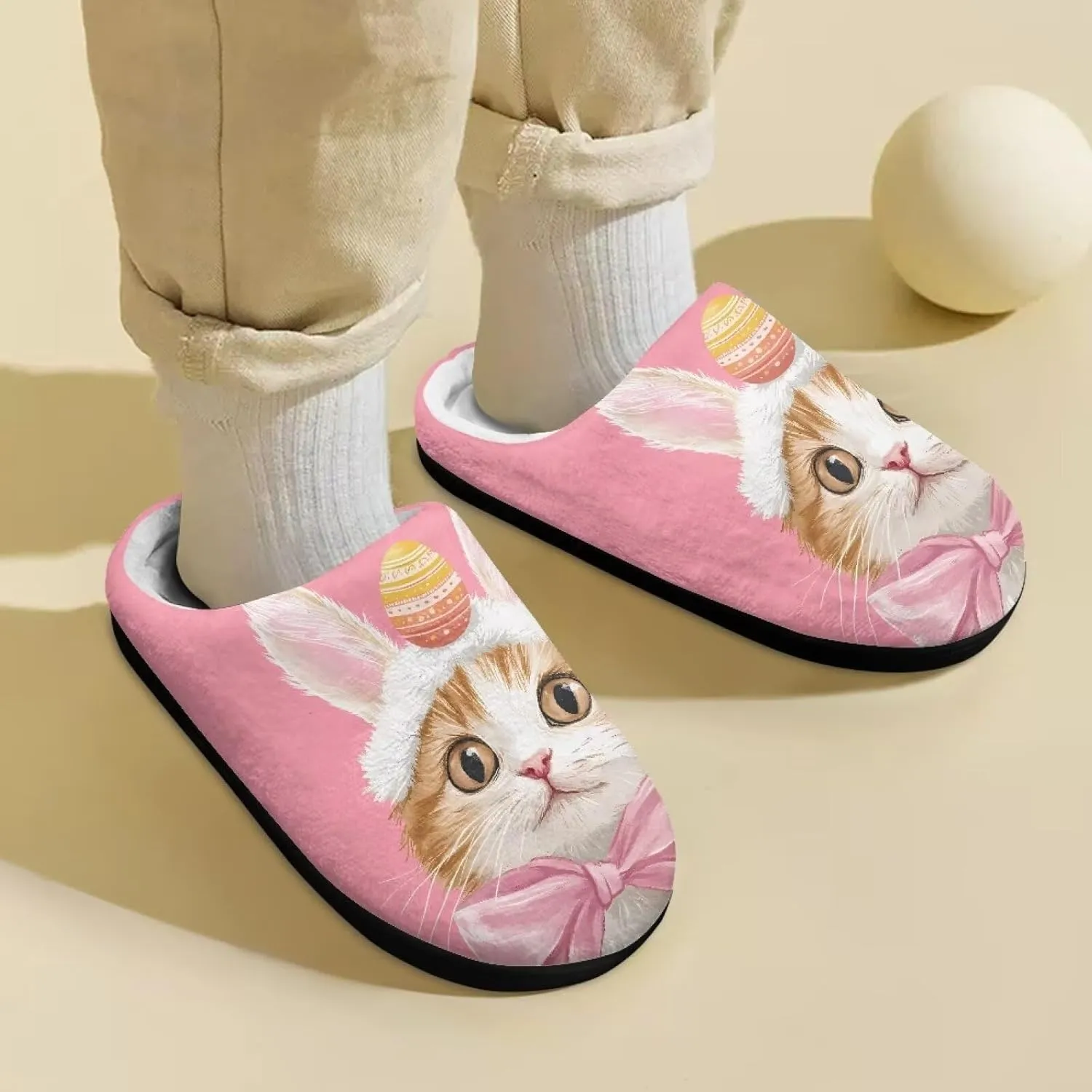 Cartoon Animal Girls Boys Fluffy Slippers Comfy Closed Toe Shoes Slip-on Slides for Kids House Indoor Slippers SizeUS 9-15