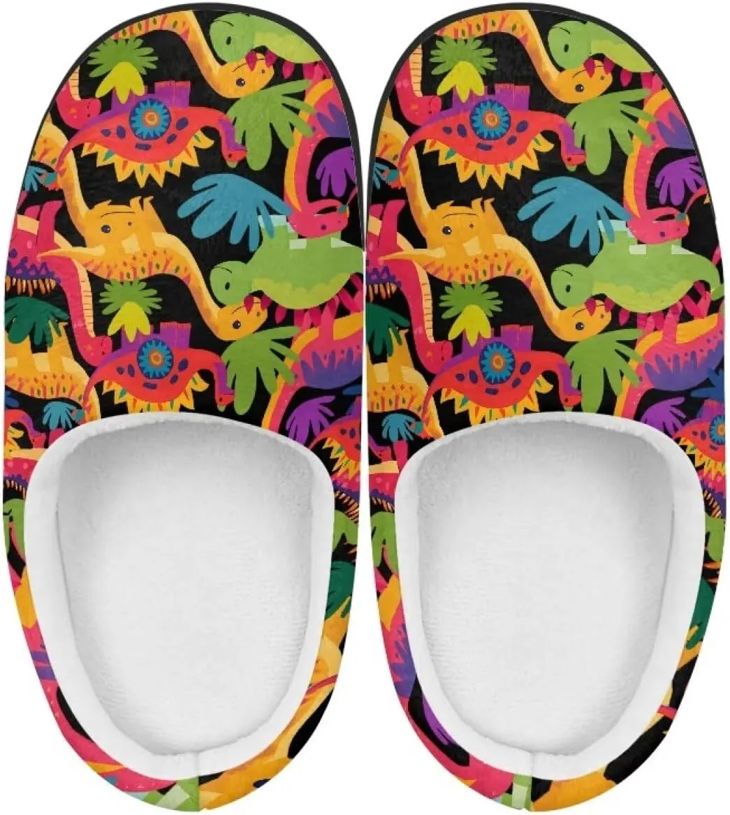 Cartoon Animal Girls Boys Fluffy Slippers Comfy Closed Toe Shoes Slip-on Slides for Kids House Indoor Slippers SizeUS 9-15