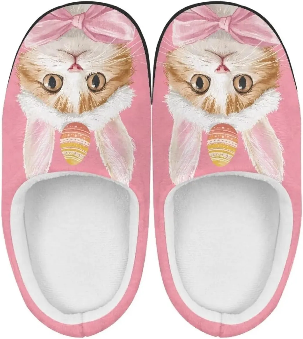 Cartoon Animal Girls Boys Fluffy Slippers Comfy Closed Toe Shoes Slip-on Slides for Kids House Indoor Slippers SizeUS 9-15