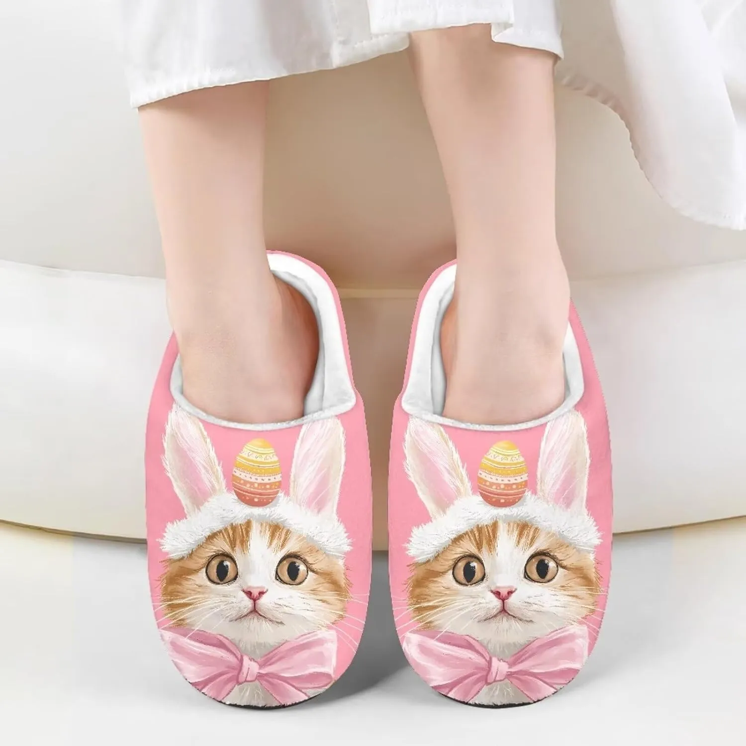 Cartoon Animal Girls Boys Fluffy Slippers Comfy Closed Toe Shoes Slip-on Slides for Kids House Indoor Slippers SizeUS 9-15