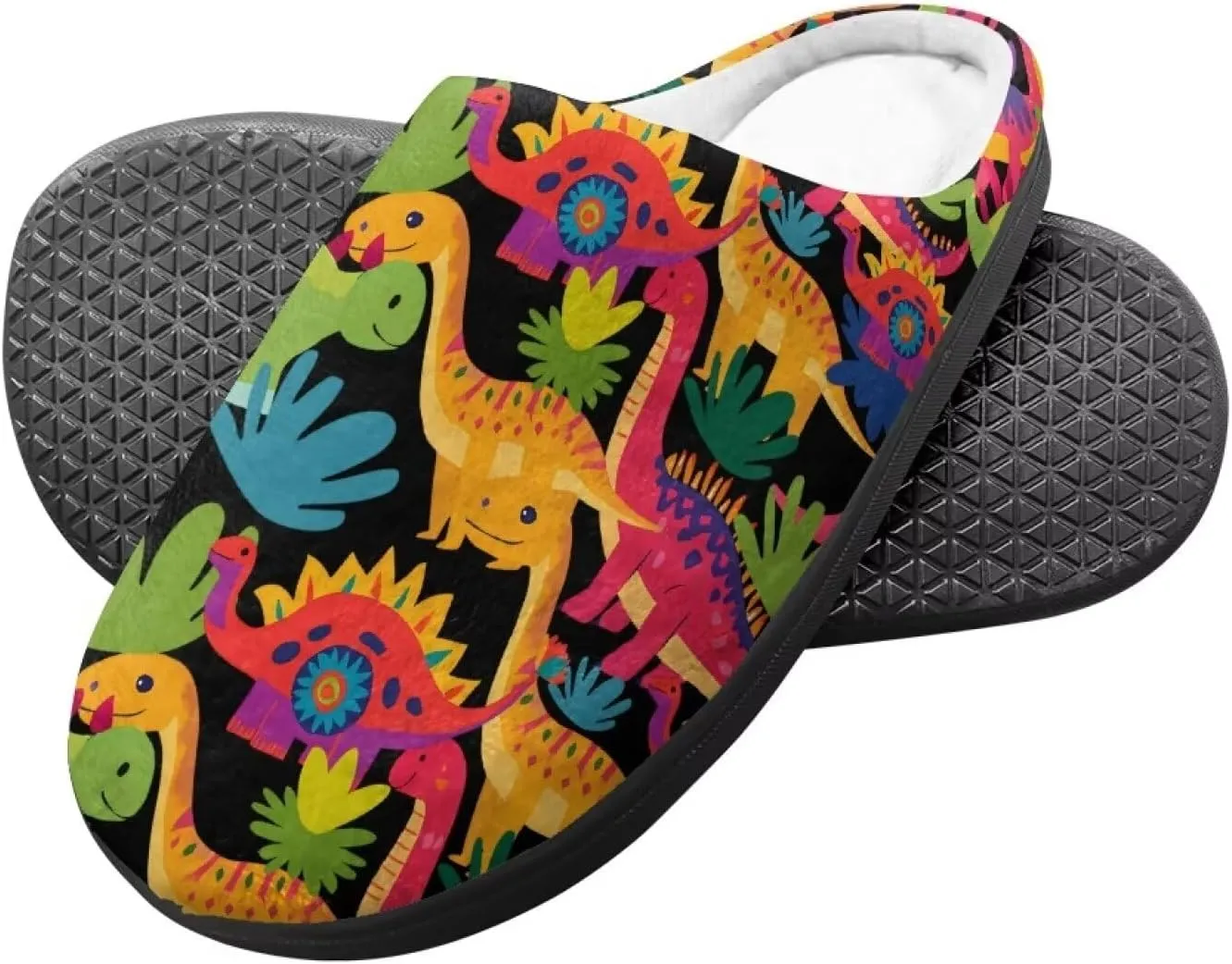 Cartoon Animal Girls Boys Fluffy Slippers Comfy Closed Toe Shoes Slip-on Slides for Kids House Indoor Slippers SizeUS 9-15