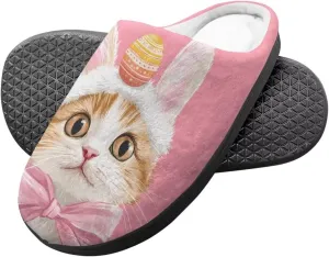 Cartoon Animal Girls Boys Fluffy Slippers Comfy Closed Toe Shoes Slip-on Slides for Kids House Indoor Slippers SizeUS 9-15