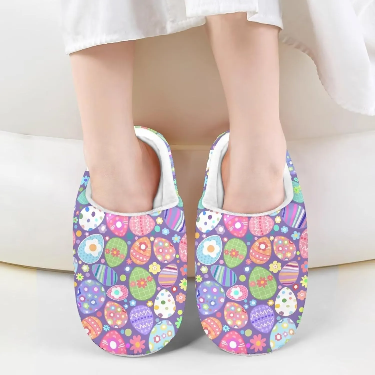 Cartoon Animal Kids Fluffy Slippers Boys Girls Comfy Closed Toe Shoes Slip On Slides Indoor House Slippers SizeUS 9-15