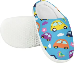 Cartoon Animals Children's Fuzzy Slippers Boys Girls Cozy Warm Winter House Slippers Comfy with Non-Slip Sole for Little Kids SizeUS 9-15