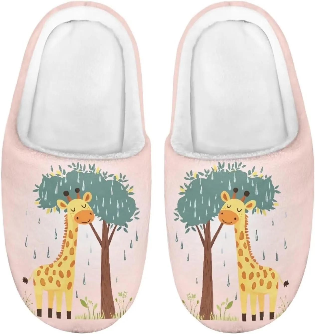 Cartoon Children's Plush Slippers for Boys Girls House Fuzzy Non-Slip Winter Warm Fluffy Lightweight Comfort Soft Indoor Outdoor Washable Slippers US Size 9-15