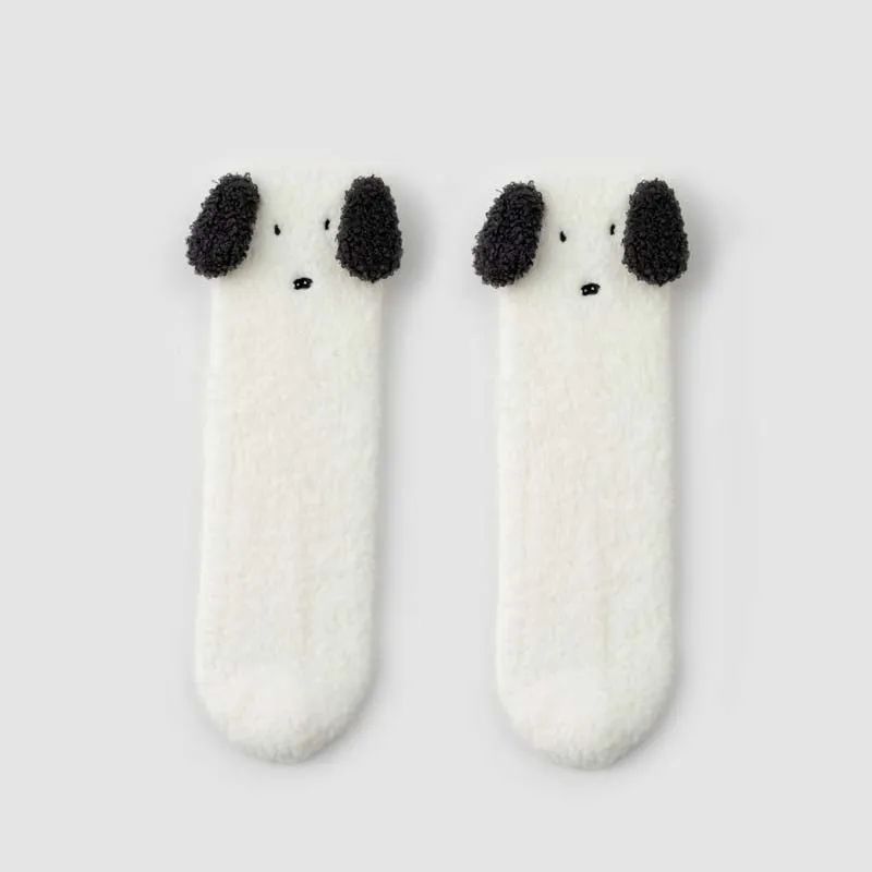 Cartoon Dog Plush Socks