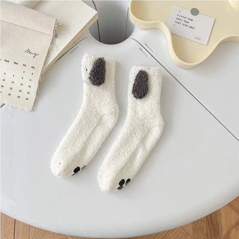 Cartoon Dog Plush Socks