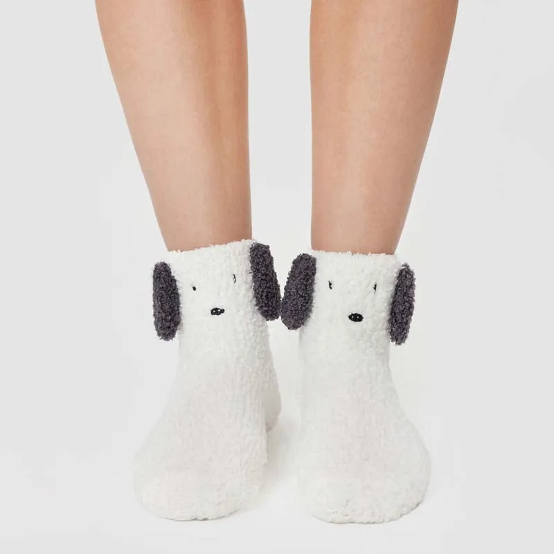Cartoon Dog Plush Socks