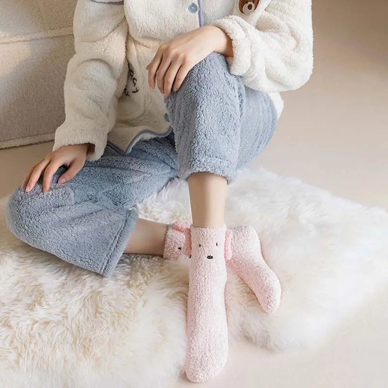 Cartoon Dog Plush Socks