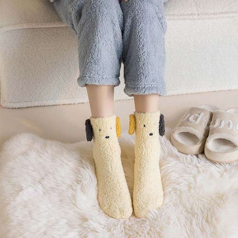 Cartoon Dog Plush Socks