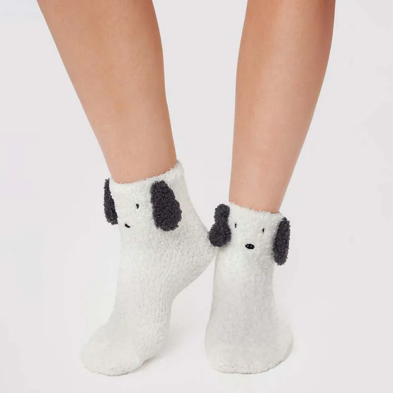 Cartoon Dog Plush Socks