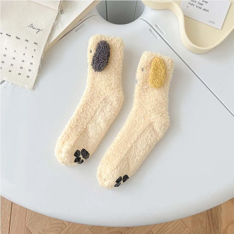 Cartoon Dog Plush Socks