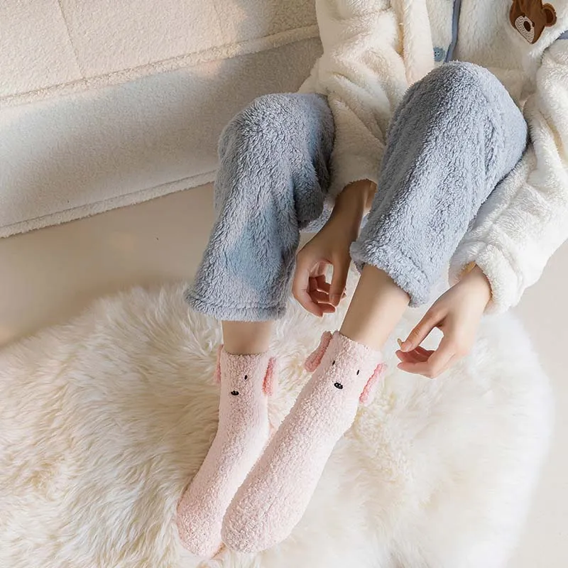 Cartoon Dog Plush Socks