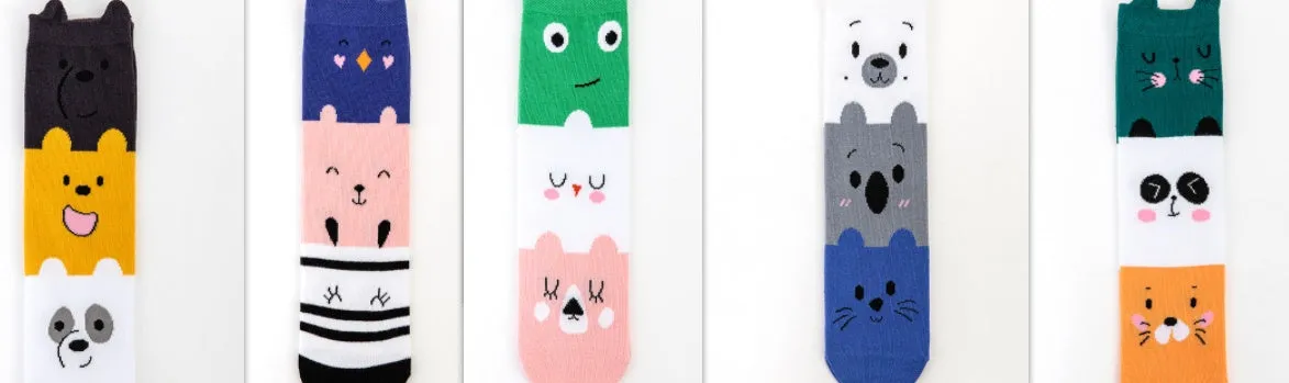 Cartoon Pattern Candy Bar Series Baby Socks