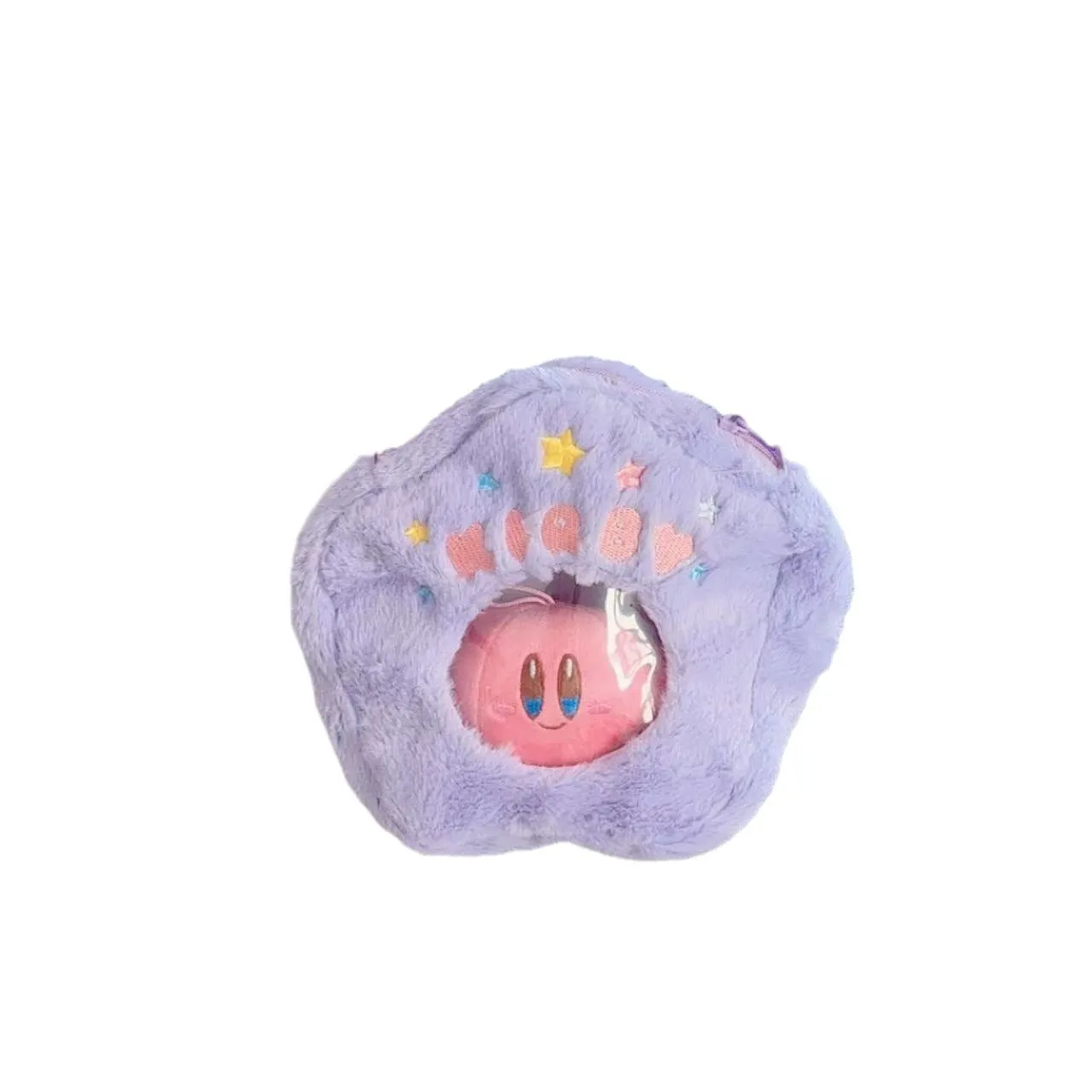 Cartoon Plush Round Cute Khaki Ornaments Soft Crossbody Bags