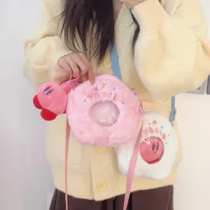 Cartoon Plush Round Cute Khaki Ornaments Soft Crossbody Bags