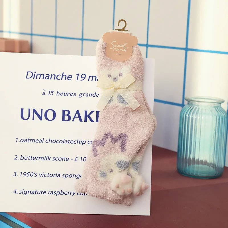 Cartoon Plush Socks